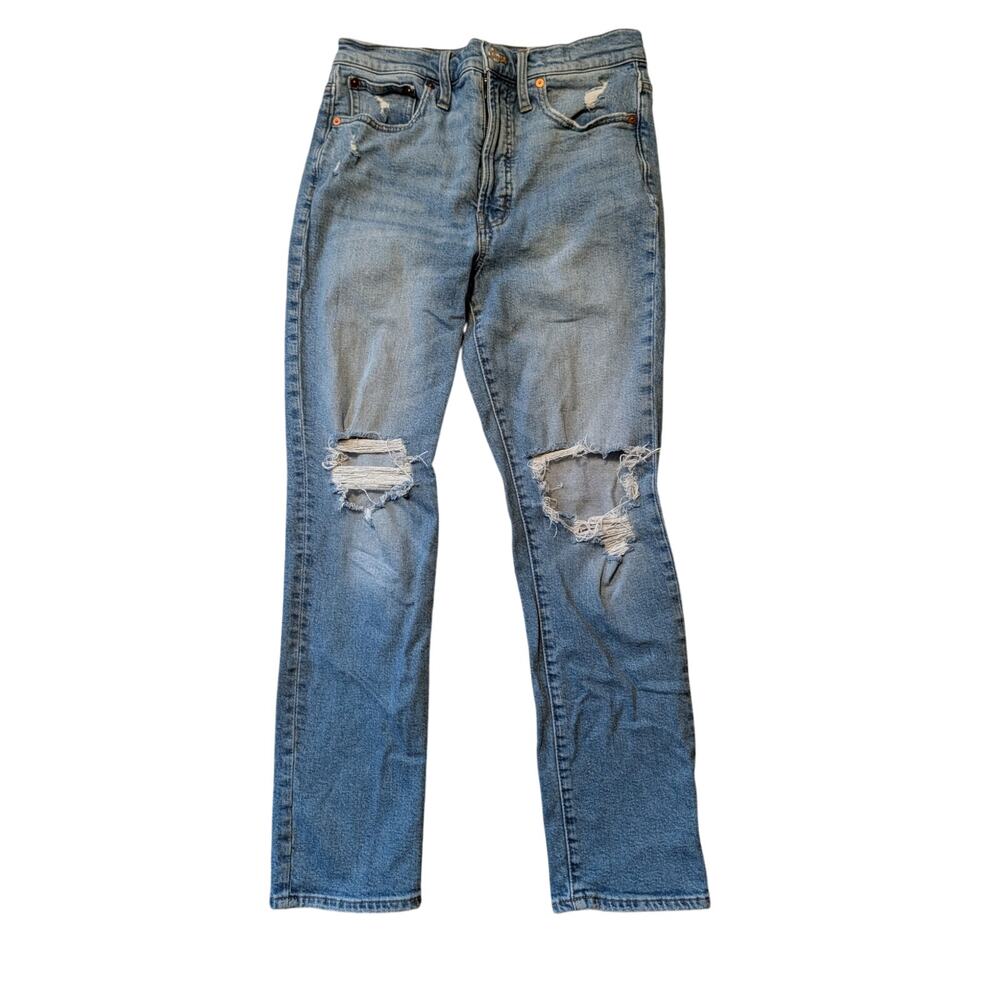 Madewell Women's The Perfect Vintage Distressed Light Wash Denim Jeans Size 27